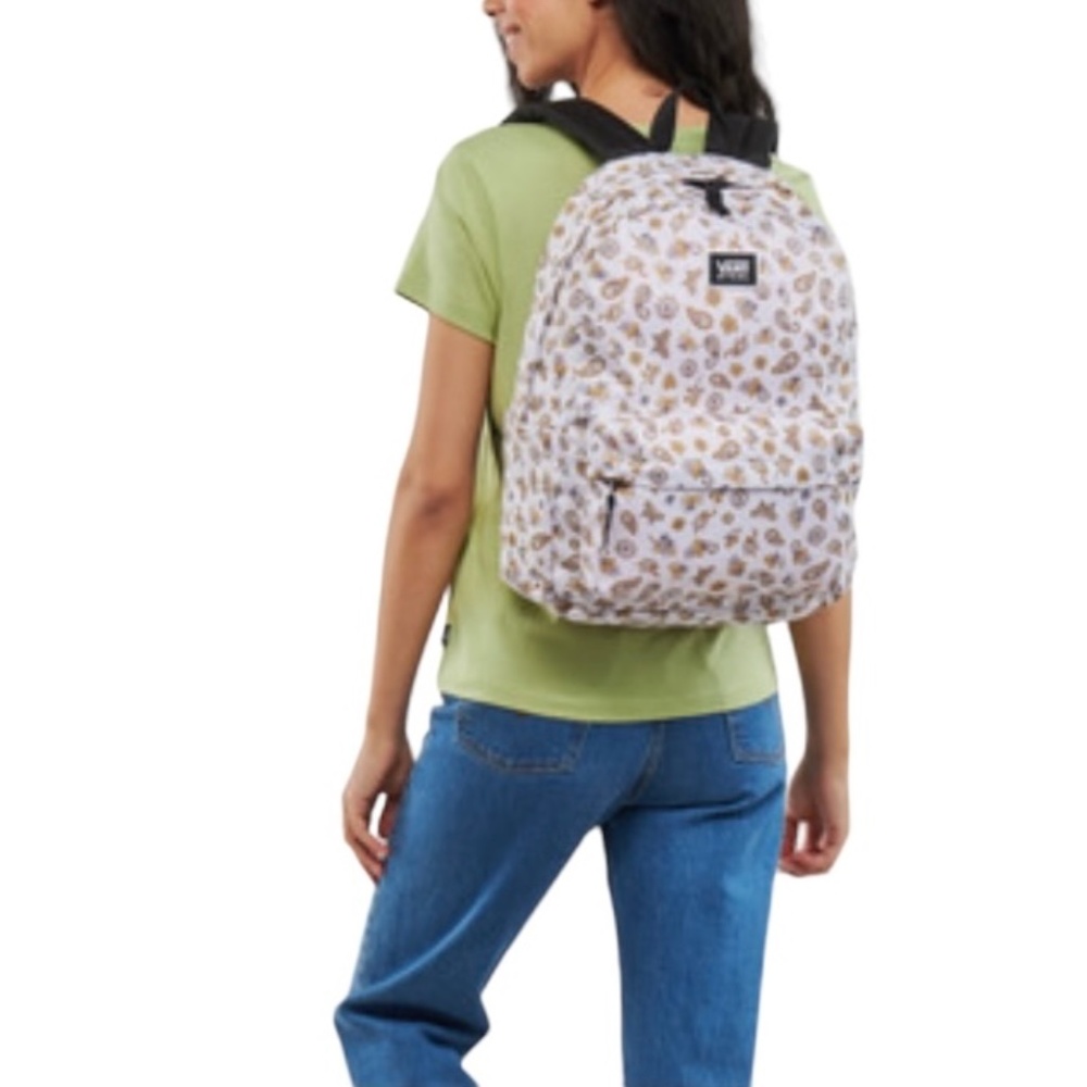 VANS Old Skool H20 Backpack Unisex Beige Polyester Laptop Sleeve Zip VN0A5I13CDM